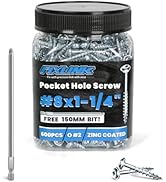 Pocket Hole Screws 1-1/4 Inch, FIXLINK Pocket Screws #8 X 1-1/4