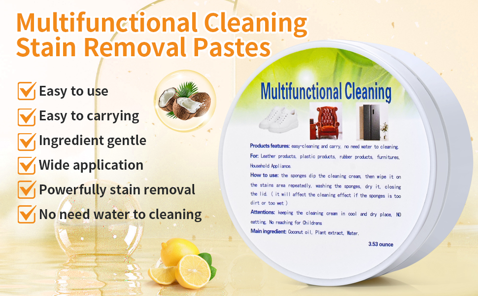 Multifunctional Cleaning Stain Removal Pastes