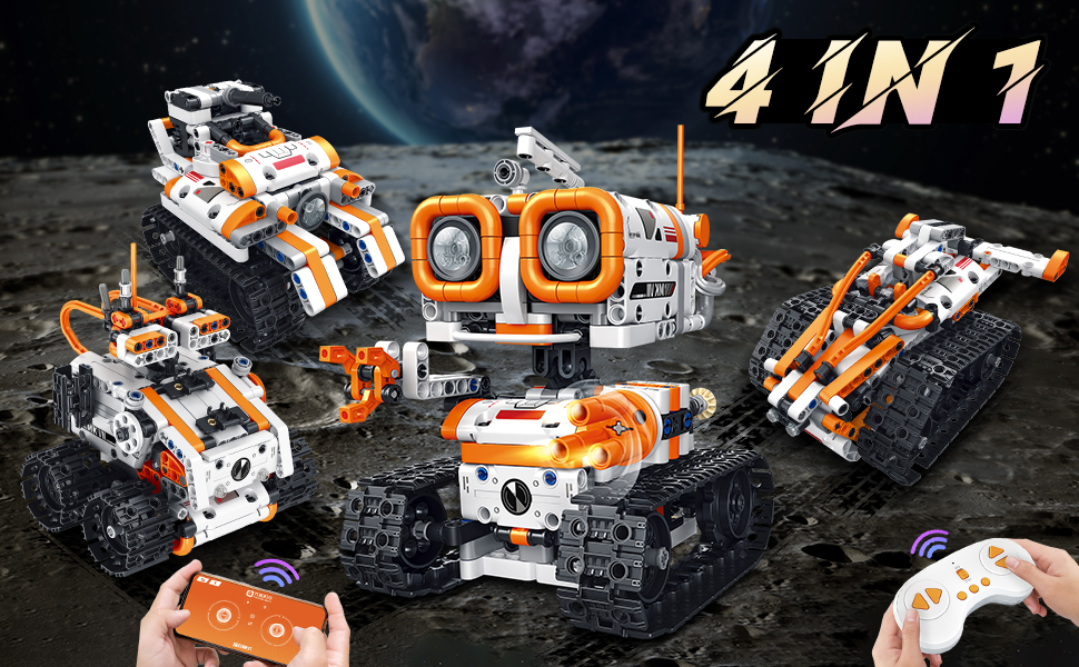 Bouraw Robot Building Kit, App & Remote Control Robot Toys for Kids, 4 ...