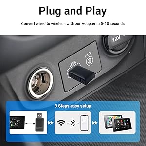 Booster Wireless USB CarPlay Plug and Play