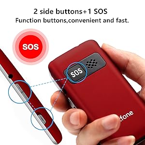 artfone C10 Red,with Charging Dock,2G Dual SIM Dual LCD Unlocked Flip ...