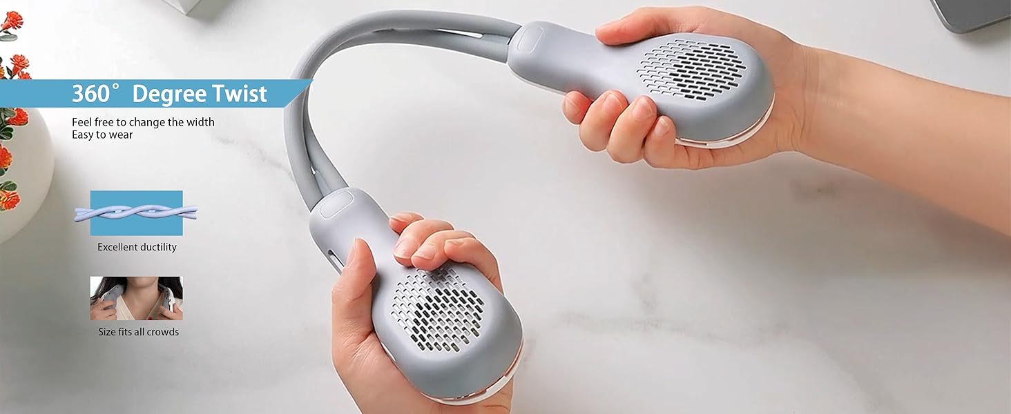 LED Rechargeable Portable Neck Fan