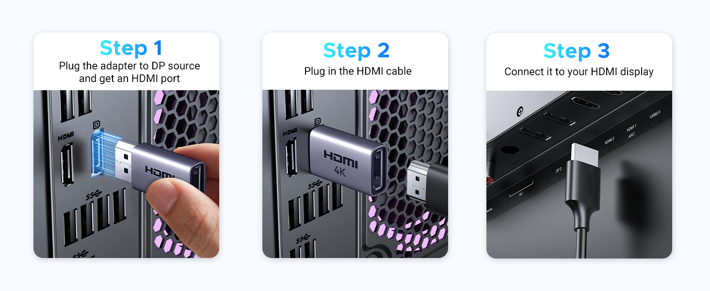 Cable HDMI a puerto de pantalla