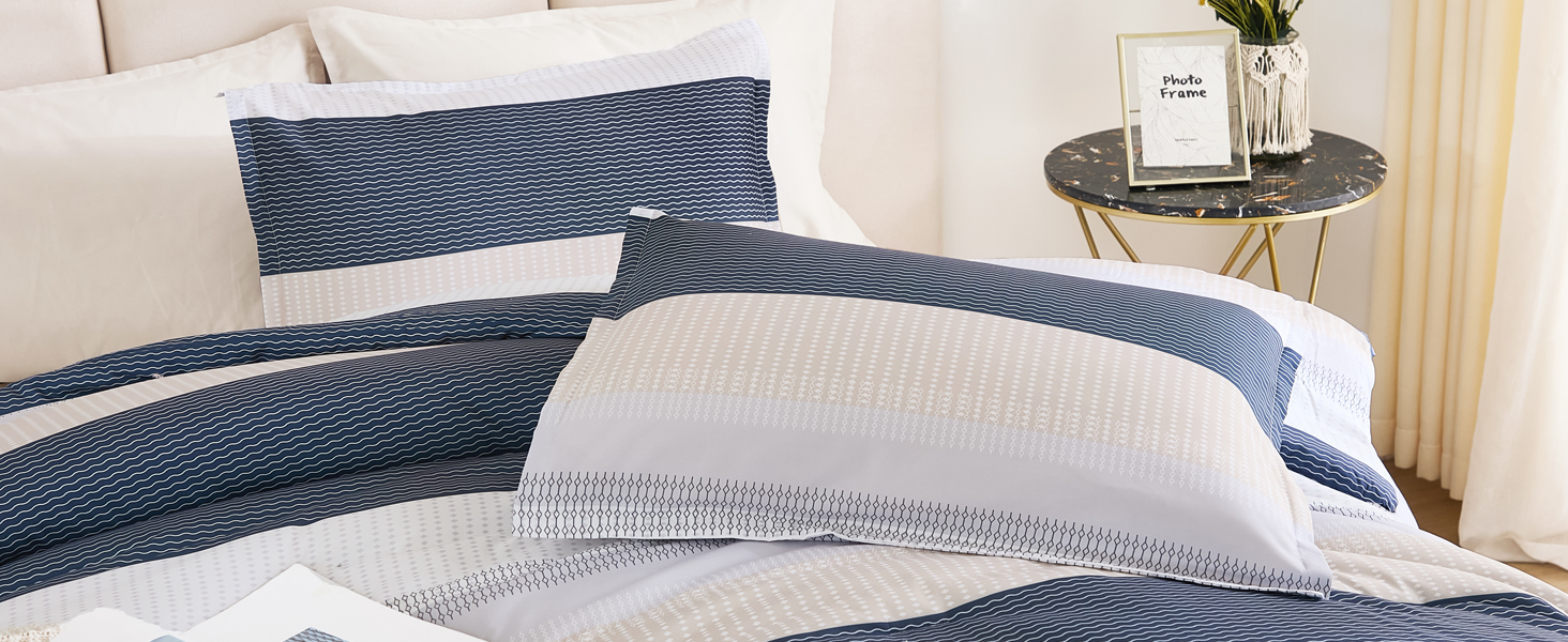 Litanika Comforter Set California King Size Blue Yellow 3