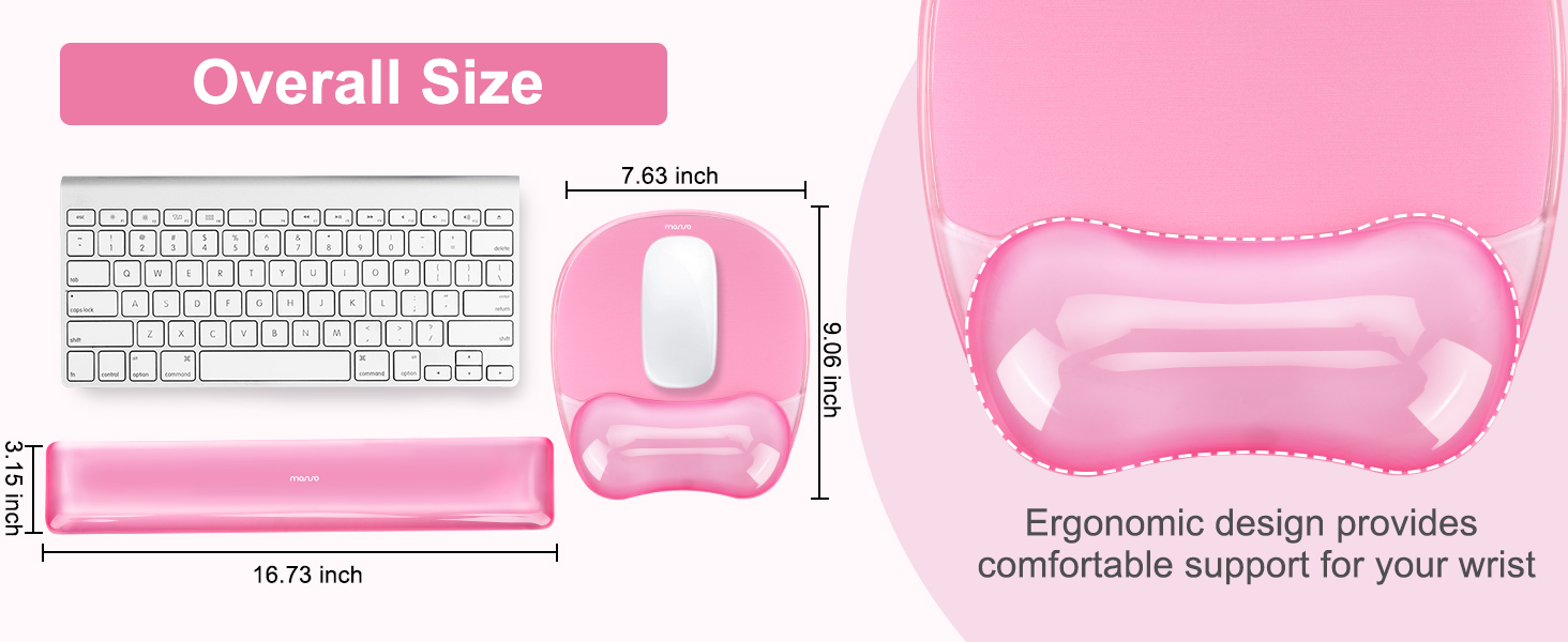 Ergonomic Mouse Pad and Keyboard Wrist Rest