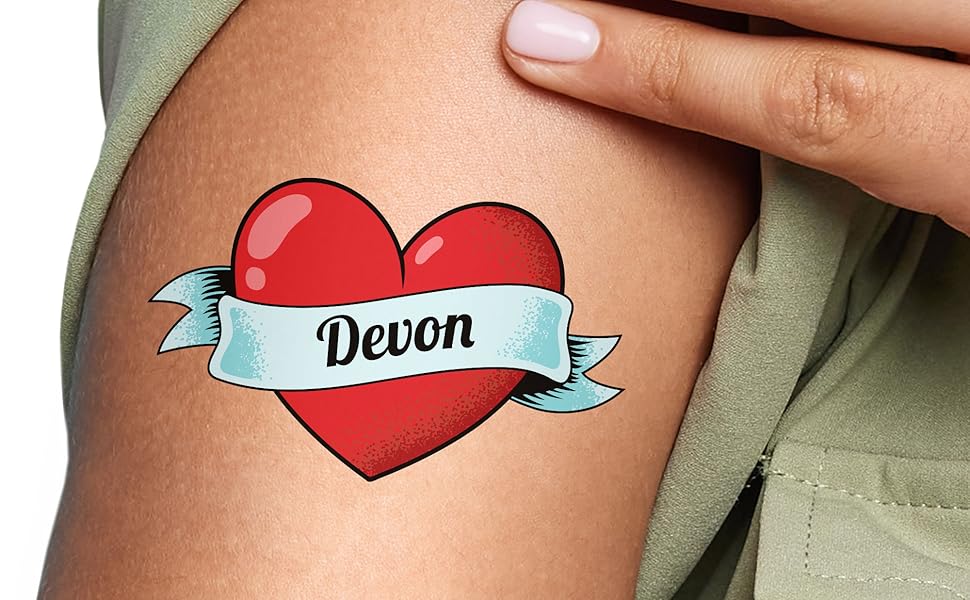 Retro Custom Text Tattoos, Retro Tattoos, Custom Name Tattoos