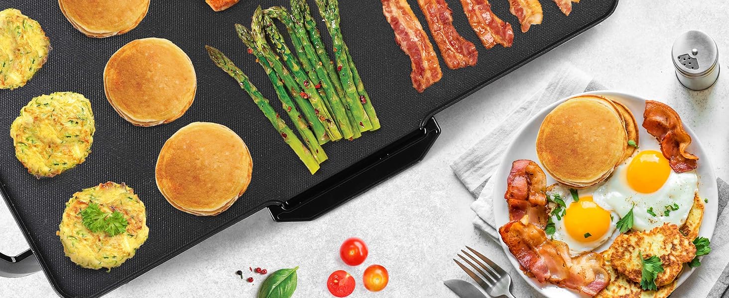 XL 24Inch Pancake Griddle, NonStick Coated Electric