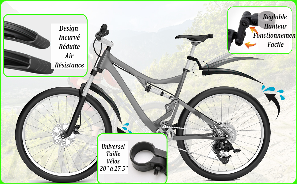 Taeku Les Ailes Avant Arrière Garde-Boue VTT Kit 