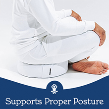 supports proper posture meditation cushion