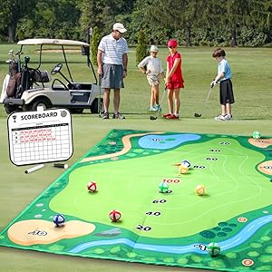 Golf mat and scoreboard golf drinking game sticky golf pro ultimate edition