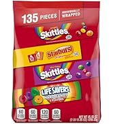 SKITTLES Original, SKITTLES Wild Berry STARBURST & LIFE SAVERS Hard Candy Fun Size Fruity Candy A...