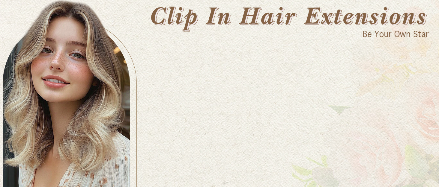 12 Inch Wavy clip in hair extensions