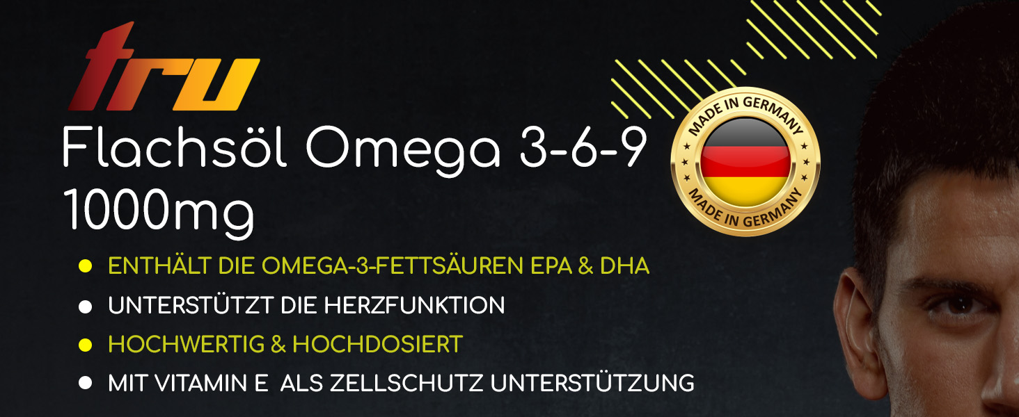 Tru Flachsöl Omega 3-6-9