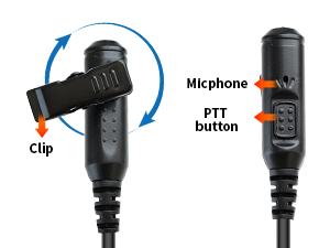 mic for a cp200d;cp185 mic;2 pin radio mic
