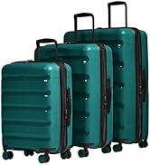ANTLER - Logo Stripe Hard Shell Suitcase Set - Expandable Cabin, Medium & Large Luggage, Durable ...