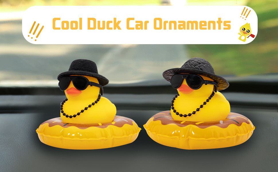 wonuu Rubber Duck Car Decorations Cute Car Accessories