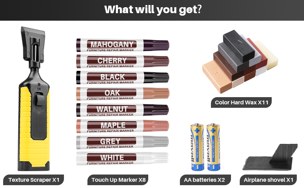 Vinyl Floor Repair Kit with Heat Pen 11 Colors Hardwood