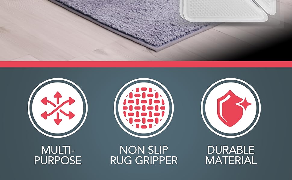 4pk Rug Grippers From Rug to Carpet Carpet Grippers, Rug Grip, Rug to