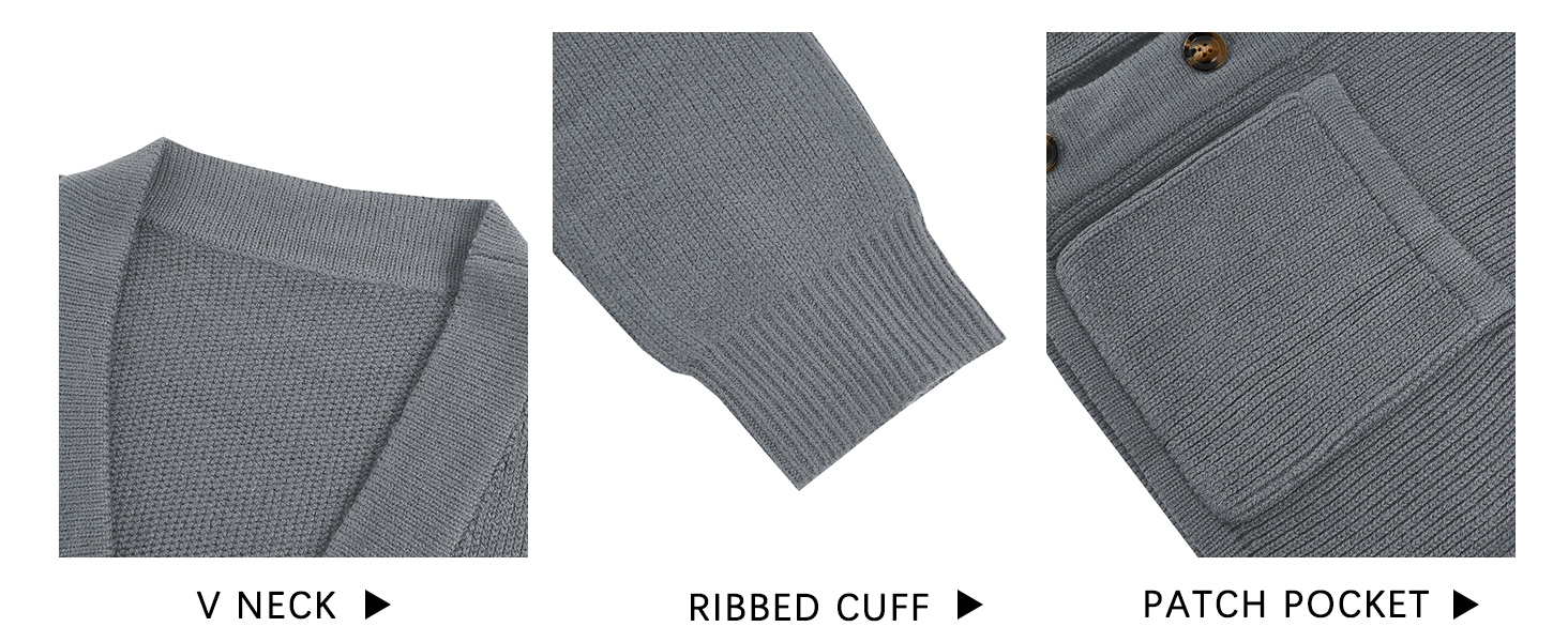 Mens Cardigan Sweater Cable Knit
