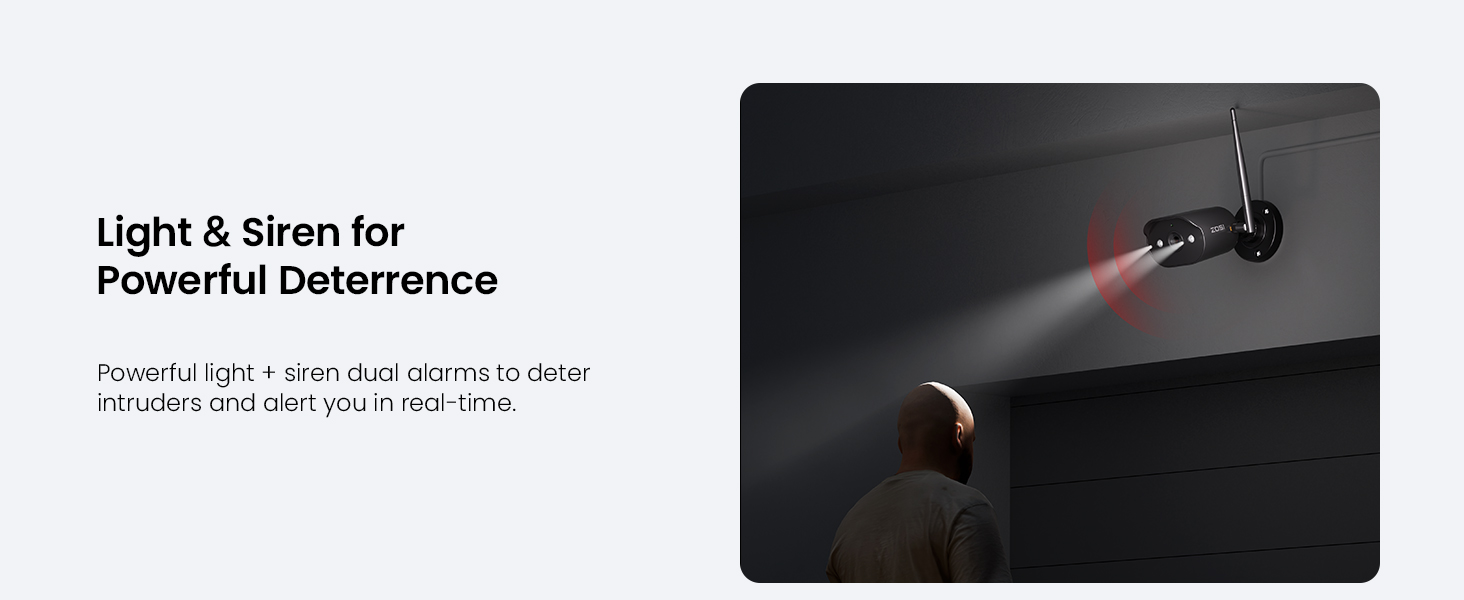 Light & Siren for Powerful Deterrence