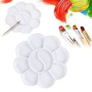 small flower shape paint palette color mixing tray for artists kids