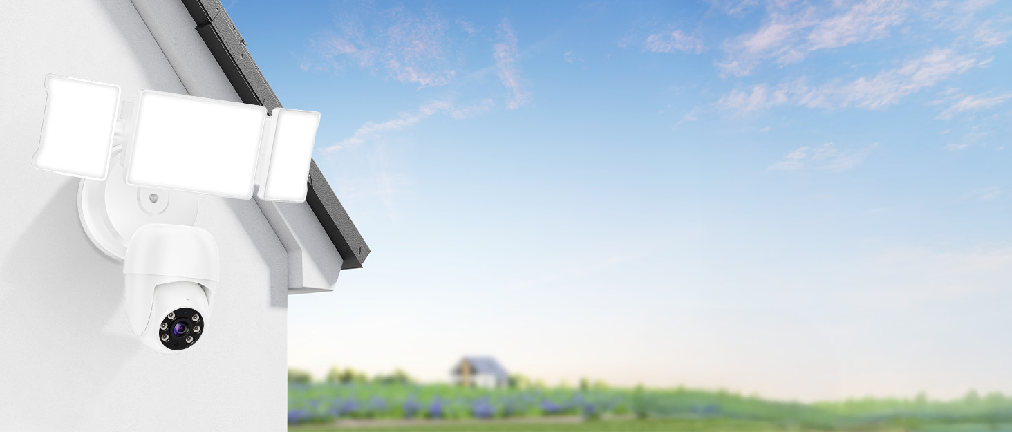 christmas flood light camera