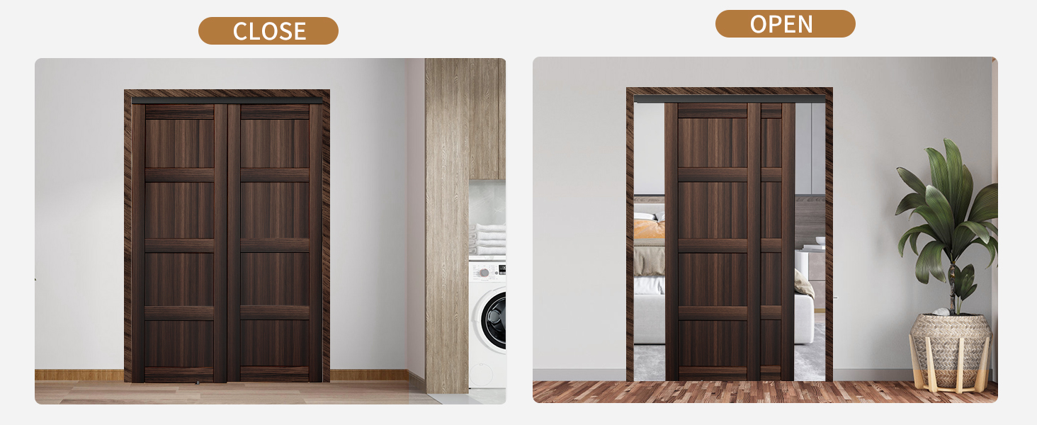 Heavy Duty Bypass Sliding Closet Door Track Hardware 84", 7