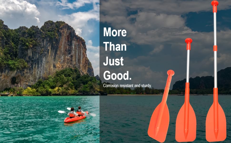 Pactrade Marine, Kayak paddle, Orange paddle, telescopic paddle