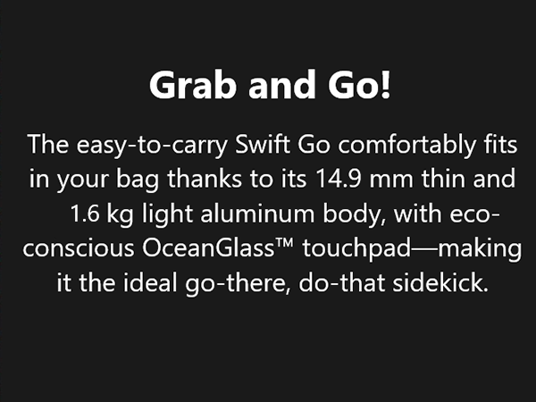 Acer Swift Go; touch screen laptop; Twinair; purifiedview; intel 13th gen; intel evo laptop; 16:10
