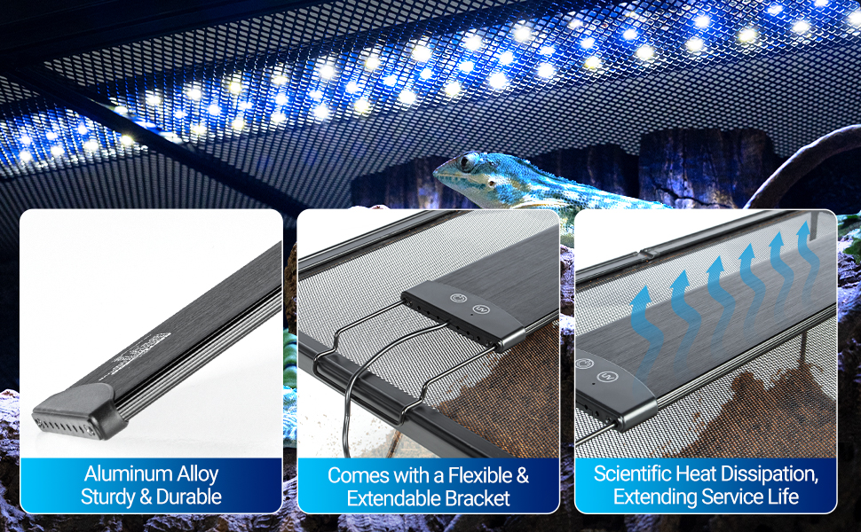 REPTI ZOO Upgraded UVB LED Reptile Light