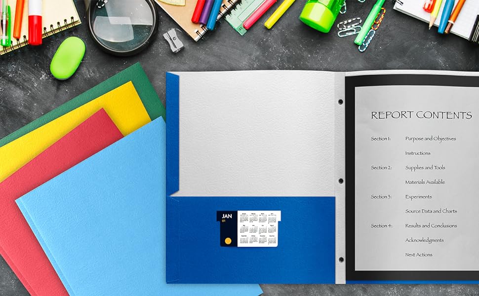 FILEEZ TwoPocket Folders with 3Prong Fasteners, Pink