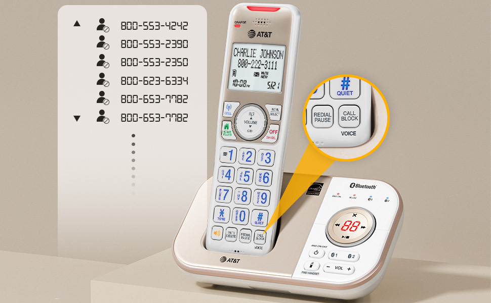 AT&T, BL3112, BL3112-2, BL3112-3, BL3112-4, BL3112-0, Cordless Phone, Smart Call Blocker