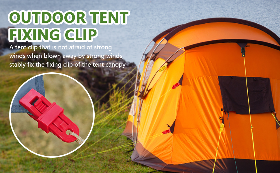 10 PCS Tarp Clips Tarpaulin Clips, Adjustable Heavy Duty Lock Grip for