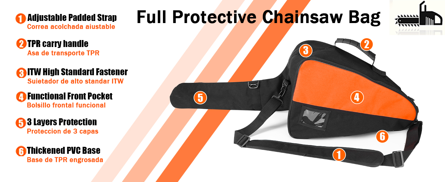 ZELARMAN Chainsaw Bag Size Upgrade Improved Portable