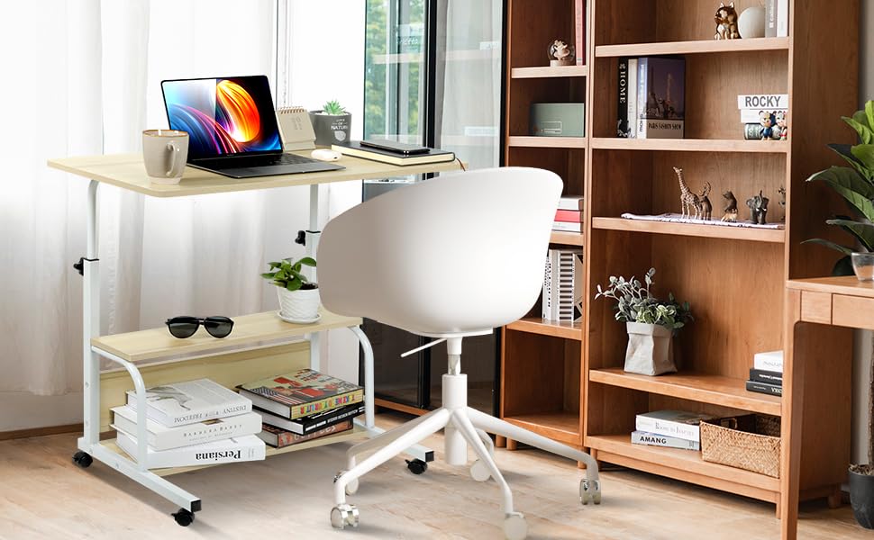 仕事も読書もいい選択です。モバイルデスクは便利なワークステーションを作るのに役立ちます。