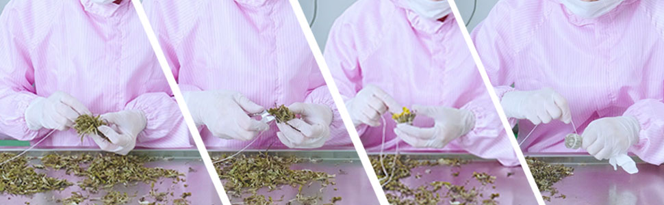 blooming tea hand tied