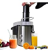 Total Chef Juicin' Juicer Wide Mouth Centrifugal Juice Extractor, 3" Wide Feed Chute, 700W, 2 Spe...