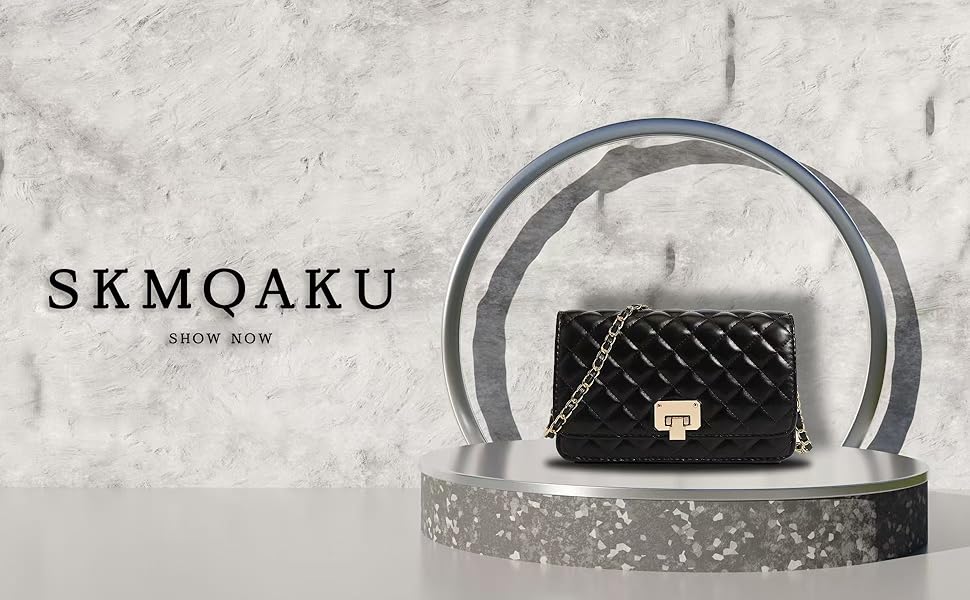 SKMQAKU Crossbody Bags for Women Soft Vegan Leather Quilted