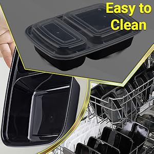 2 compartment,Lunch Container,Meal Prep Boxes,Food Containers,Food Prep,Plastic Box