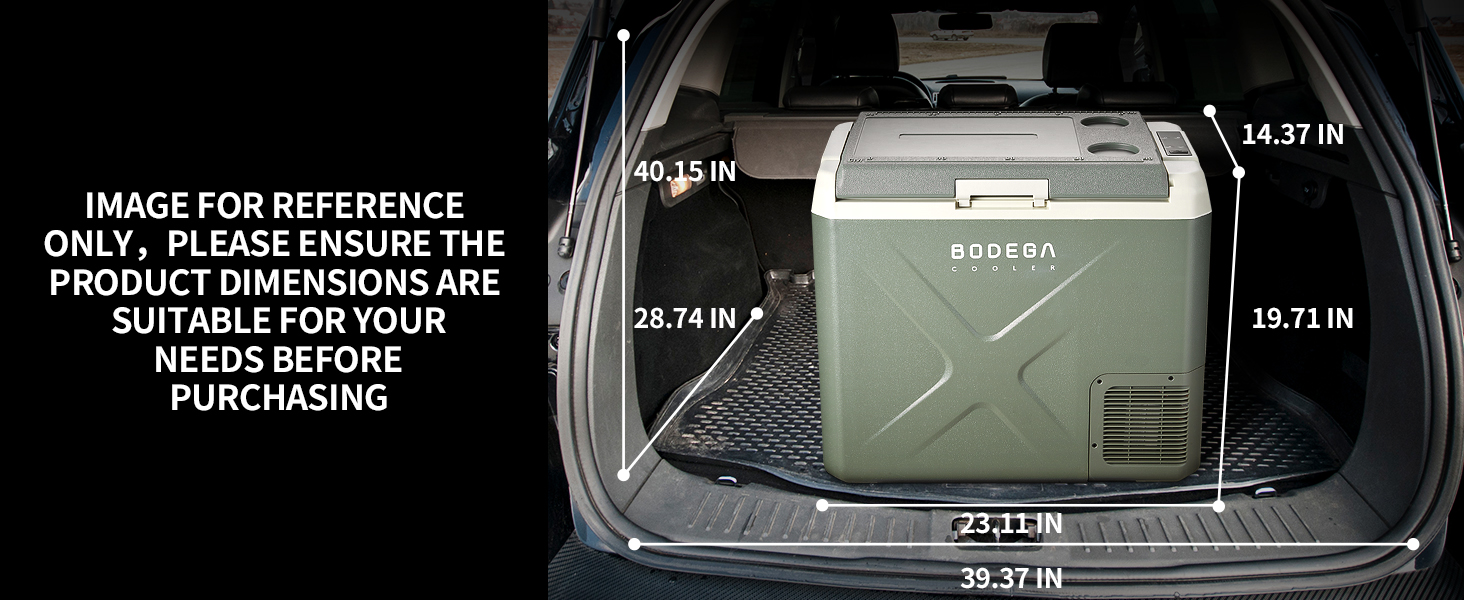 BODEGACOOLER 12 Volt Refrigerator Portable Car Freezer 53 Quart Fridge