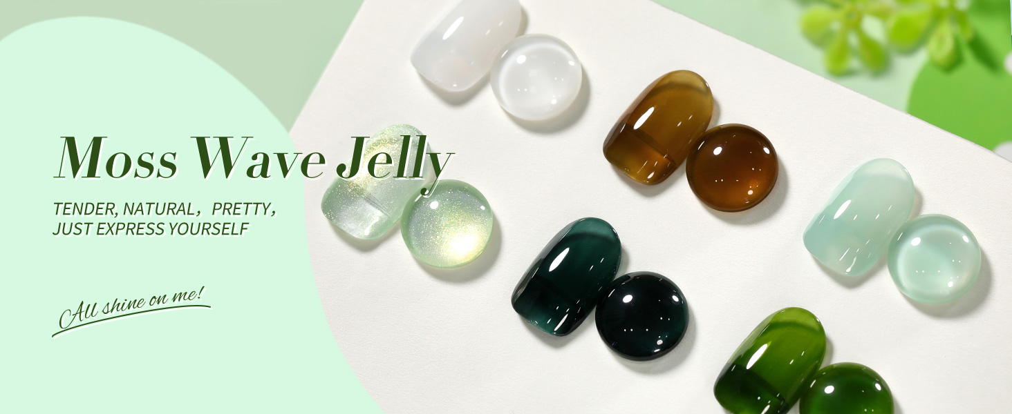 jelly green gel nail polish