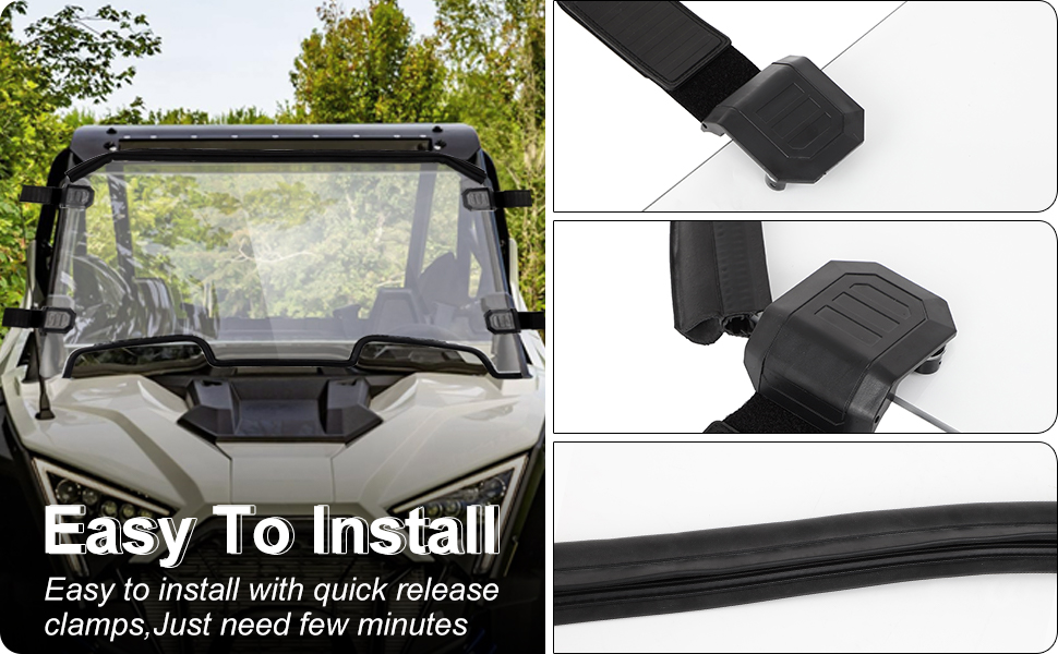 Goottan Front Full Windshield, Waterproof UTV Windshield