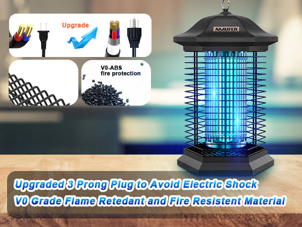 AMUFER Bug Zapper Outdoor, Electric Mosquito Zapper With 20W Power