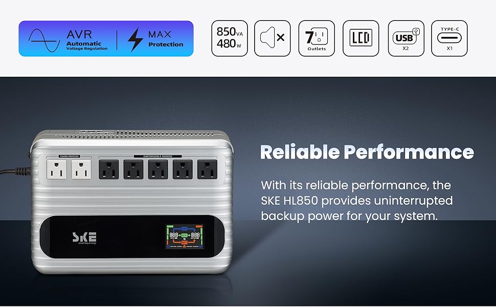 UPS 850VA/480W