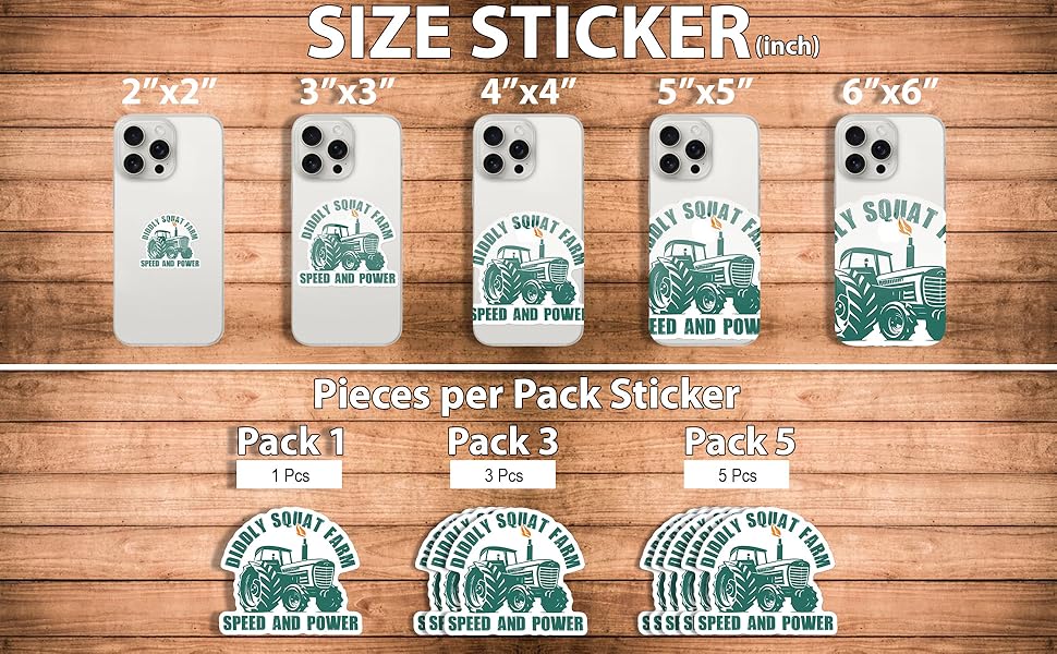 Hitrodona Sticker Size Store