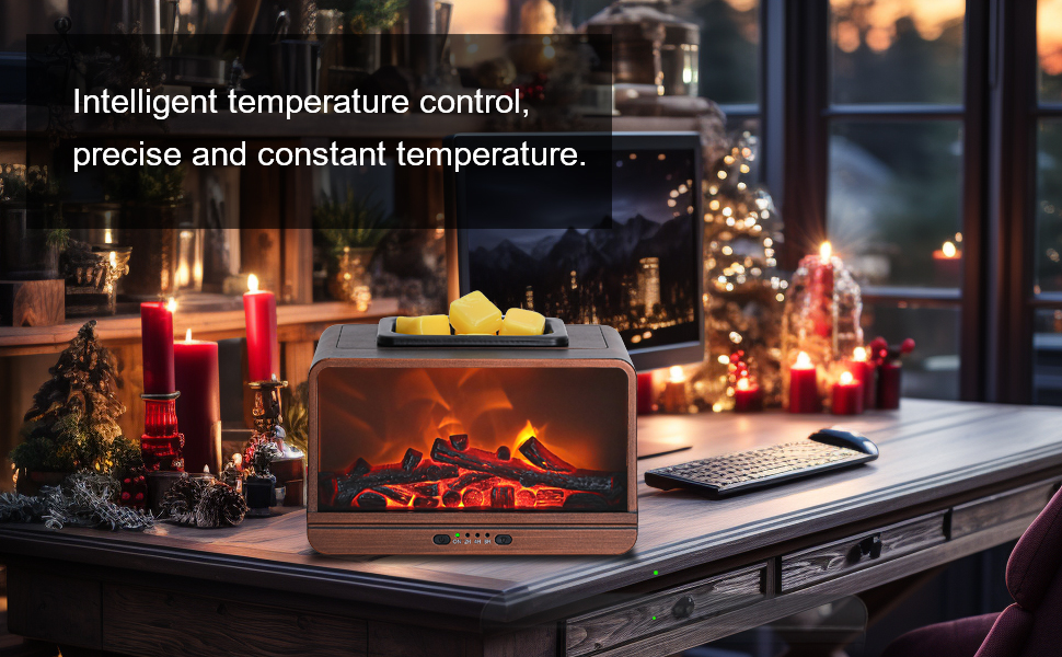 Dicimi Wax Melt Warmer,4-in-1 Fireplace Wax Warmer,scentsy Wax Warmer For Scented