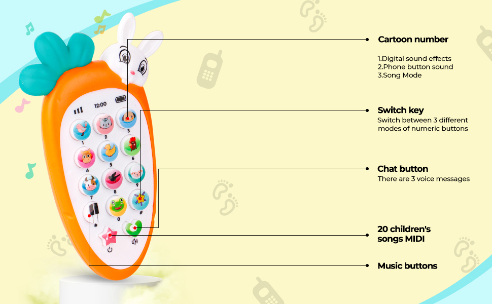 smart toy phone for kids toys for girls baby mobile toys with music sound toy musical toy