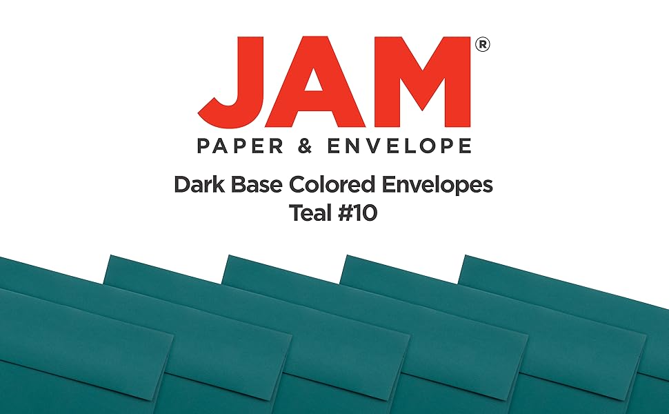 jam paper teal #10 business dark base colored envelopes