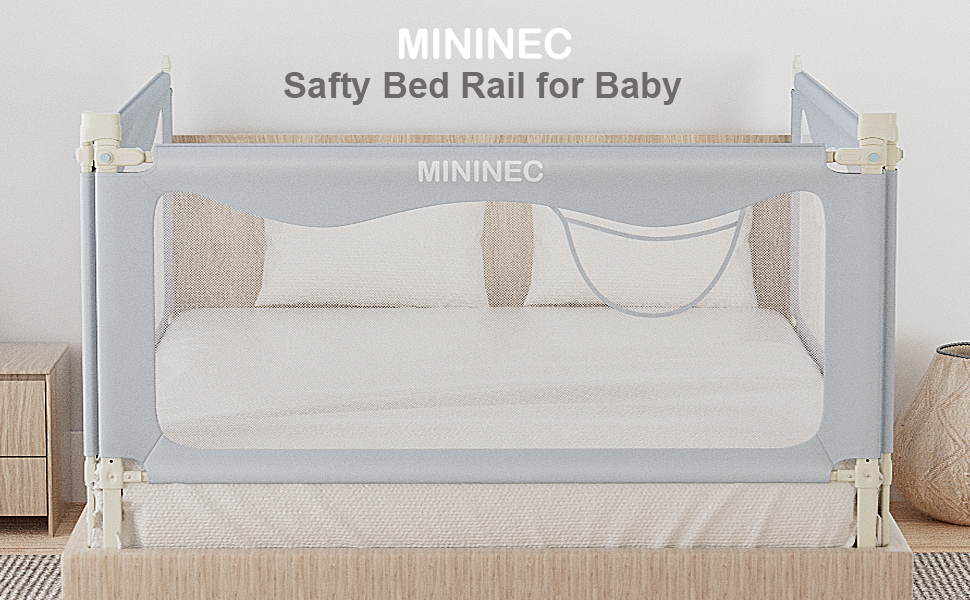 MININEC Bed Rail for Toddlers Baby, Long Toddler Bedrail