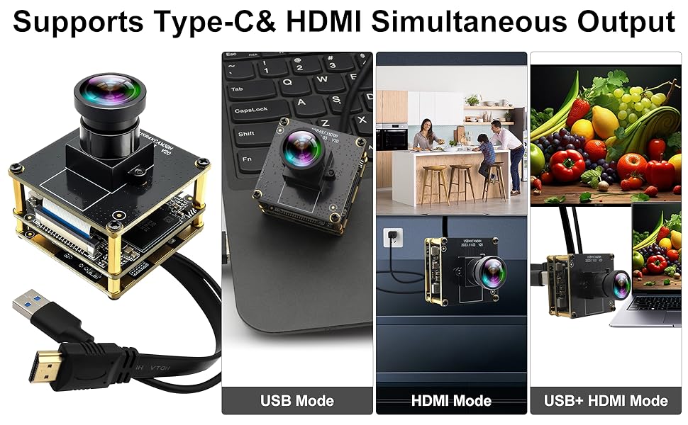 Amazon.co.jp: ELP HDMI USBカメラ 60fps 高速カメラ 4K HDMI